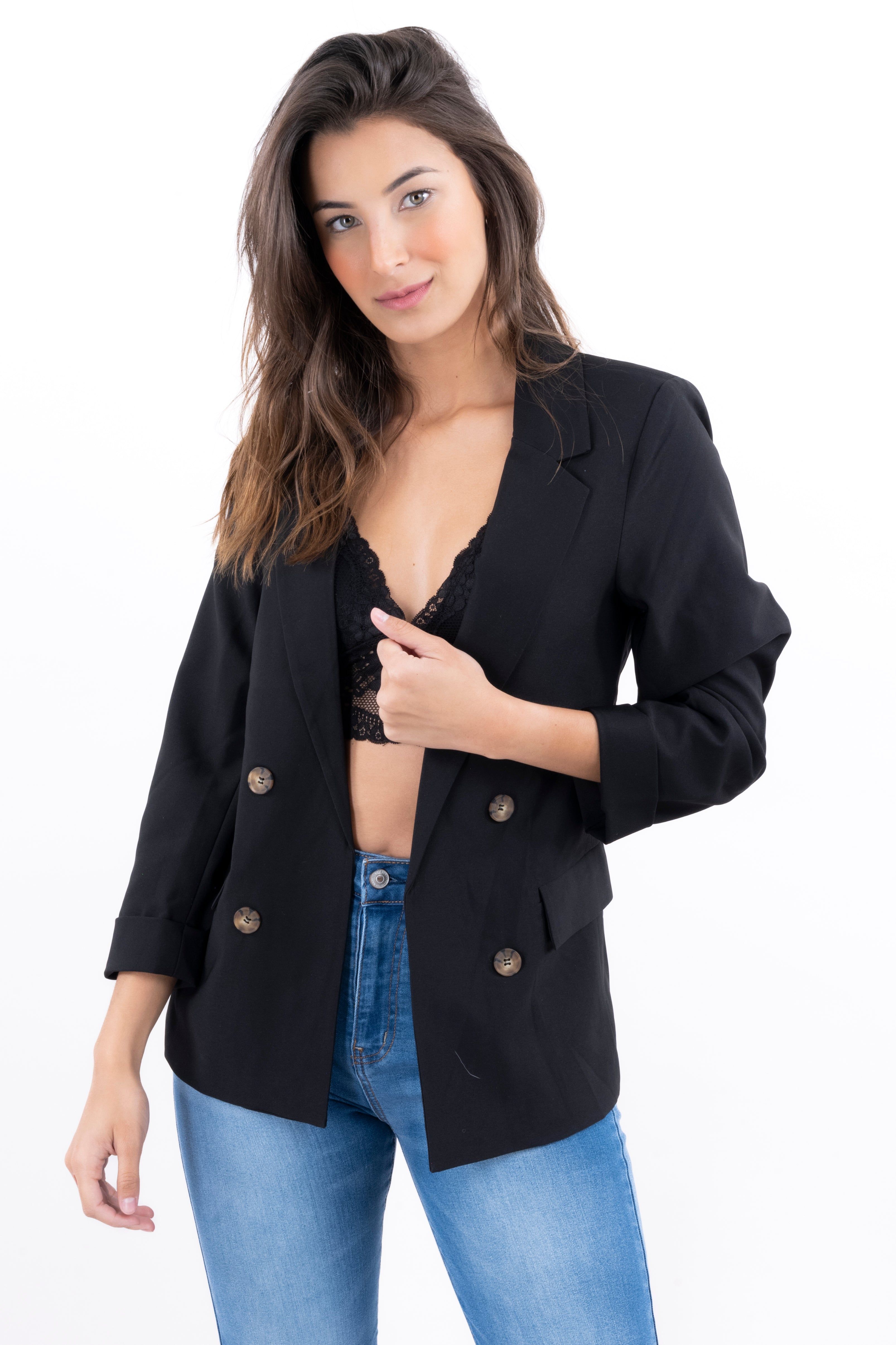 Saco botones bolsillo solapa sold by Shasa