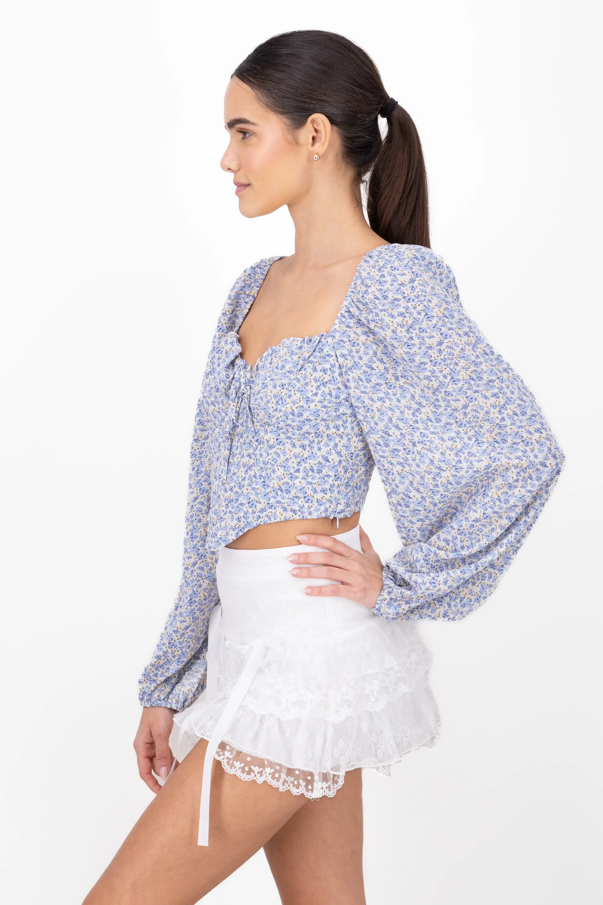 Blusa De Manga Larga Con Estampado De Flores sold by Shasa product image thumbnail 3