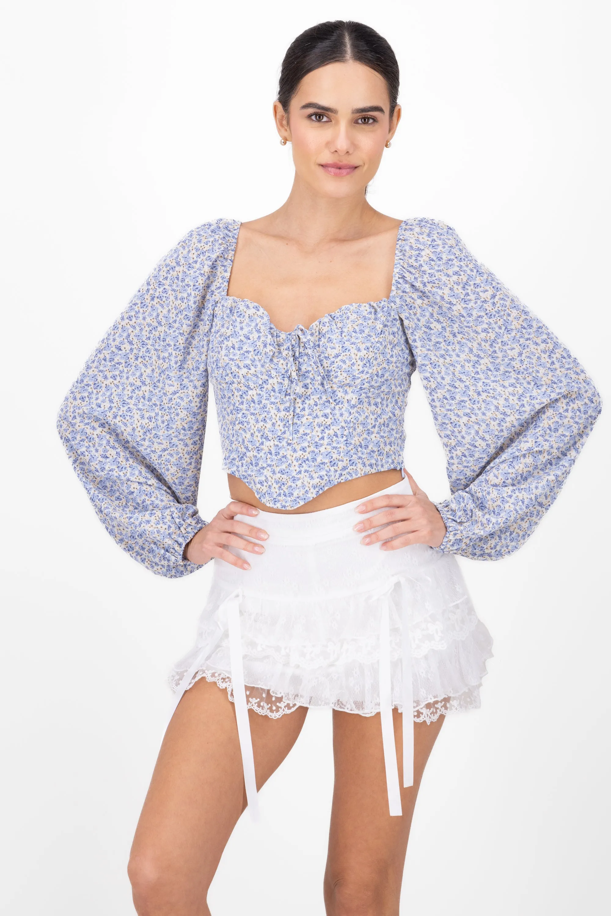 Blusa De Manga Larga Con Estampado De Flores sold by Shasa product image thumbnail 2