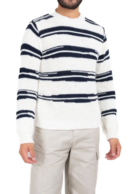 Suéter punto rayas cuello redondo sold by Shasa