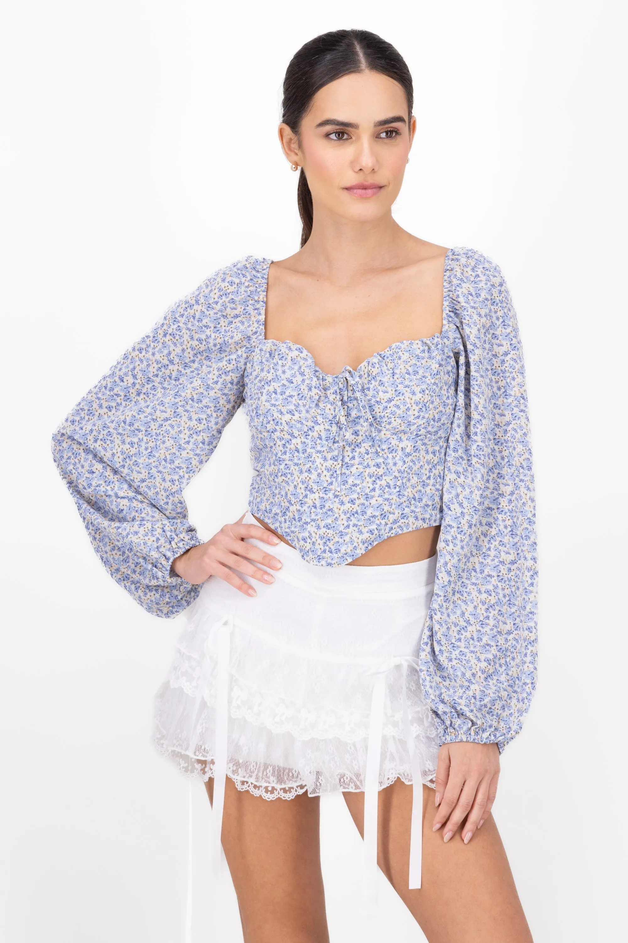 Blusa De Manga Larga Con Estampado De Flores sold by Shasa