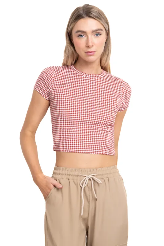 Top manga corta pata de gallo sold by Shasa