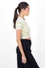 Top tejido cuello polo rayas sold by Shasa