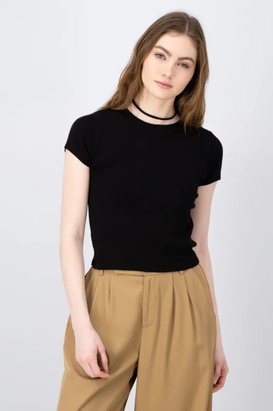 Top tejido manga corta liso sold by Shasa