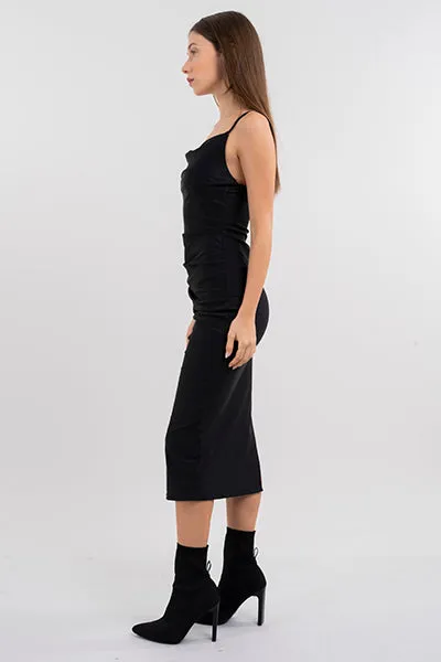 Vestido midi escote drapeado sold by Shasa product image thumbnail 3