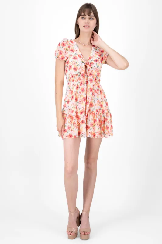 Vestido flores detalle nudo sold by Shasa
