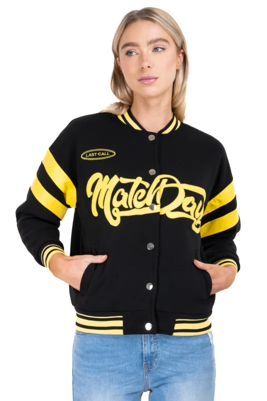 Chamarra bomber bordado texto sold by Shasa