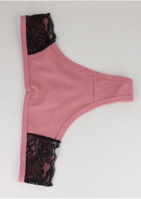 Tanga acanalada encaje sold by Shasa