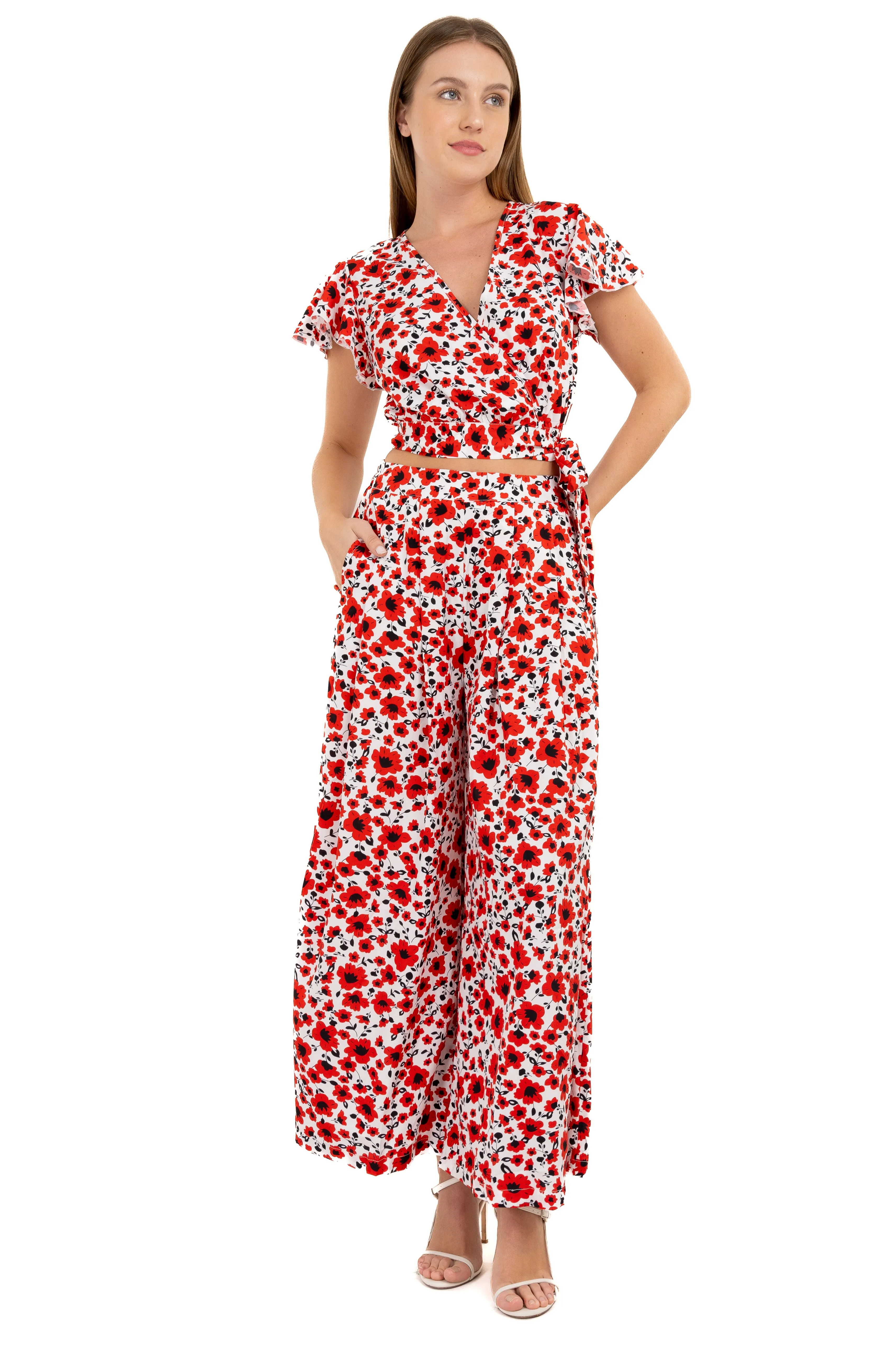 Pantalón amplio estampado flores sold by Shasa product image thumbnail 2