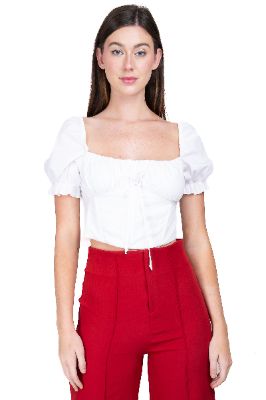 Blusa crop corset manga corta sold by Shasa