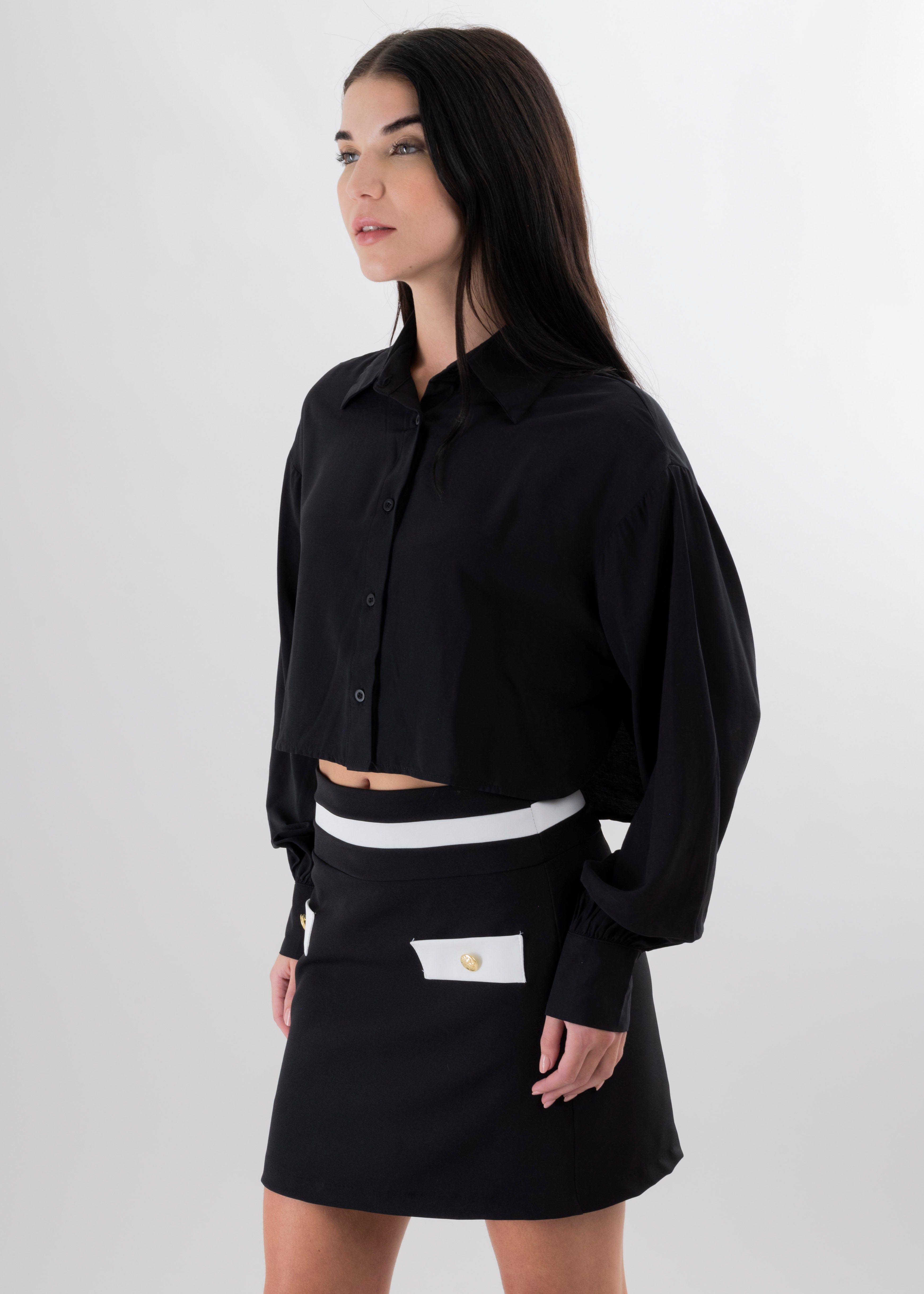 Camisa crop lisa manga larga sold by Shasa product image thumbnail 3