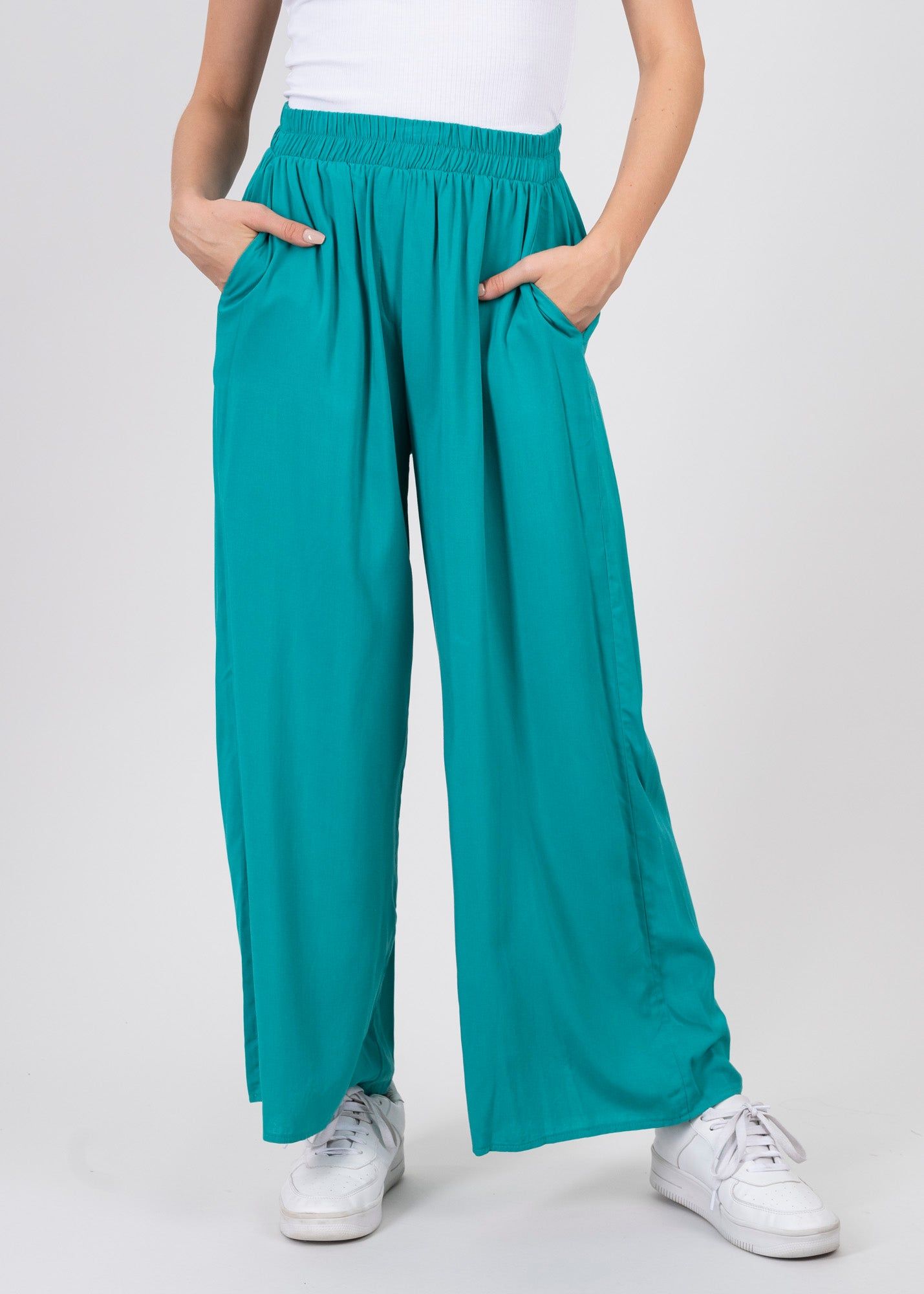 Pantalón wide leg cintura alta fruncida sold by Shasa product image thumbnail 2