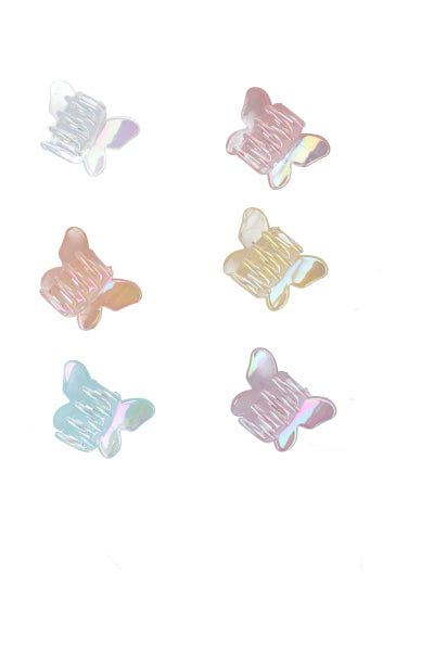 Set 6 pinzas mariposas multicolor sold by Shasa product image thumbnail 2