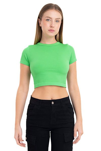 Top Crop Acanalado Manga Corta sold by Shasa product image thumbnail 2