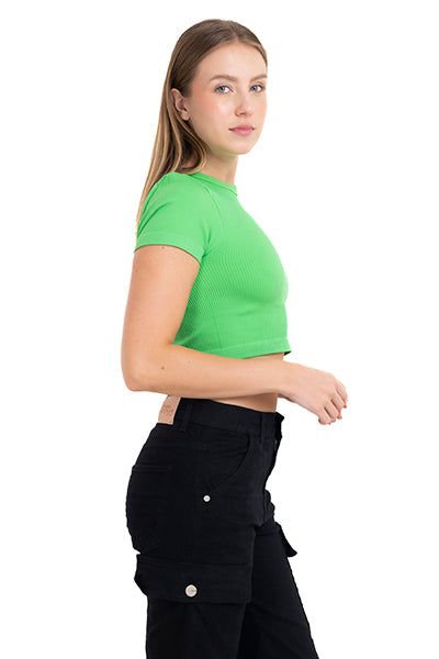 Top Crop Acanalado Manga Corta sold by Shasa product image thumbnail 3