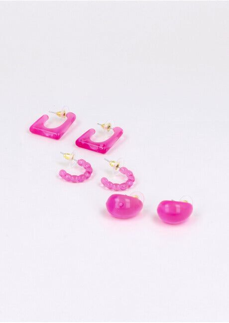 Set 3 Pares Arracadas Acrilico sold by Shasa product image thumbnail 2