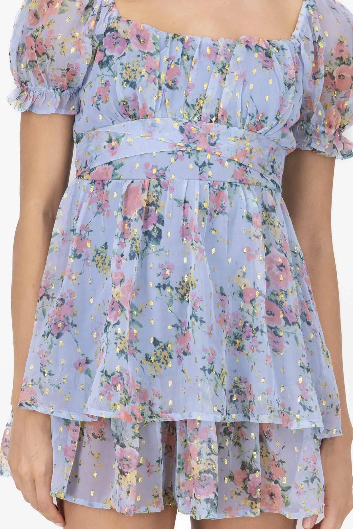 Vestido con estampado de flores y lurex de olanes sold by Shasa product image thumbnail 5