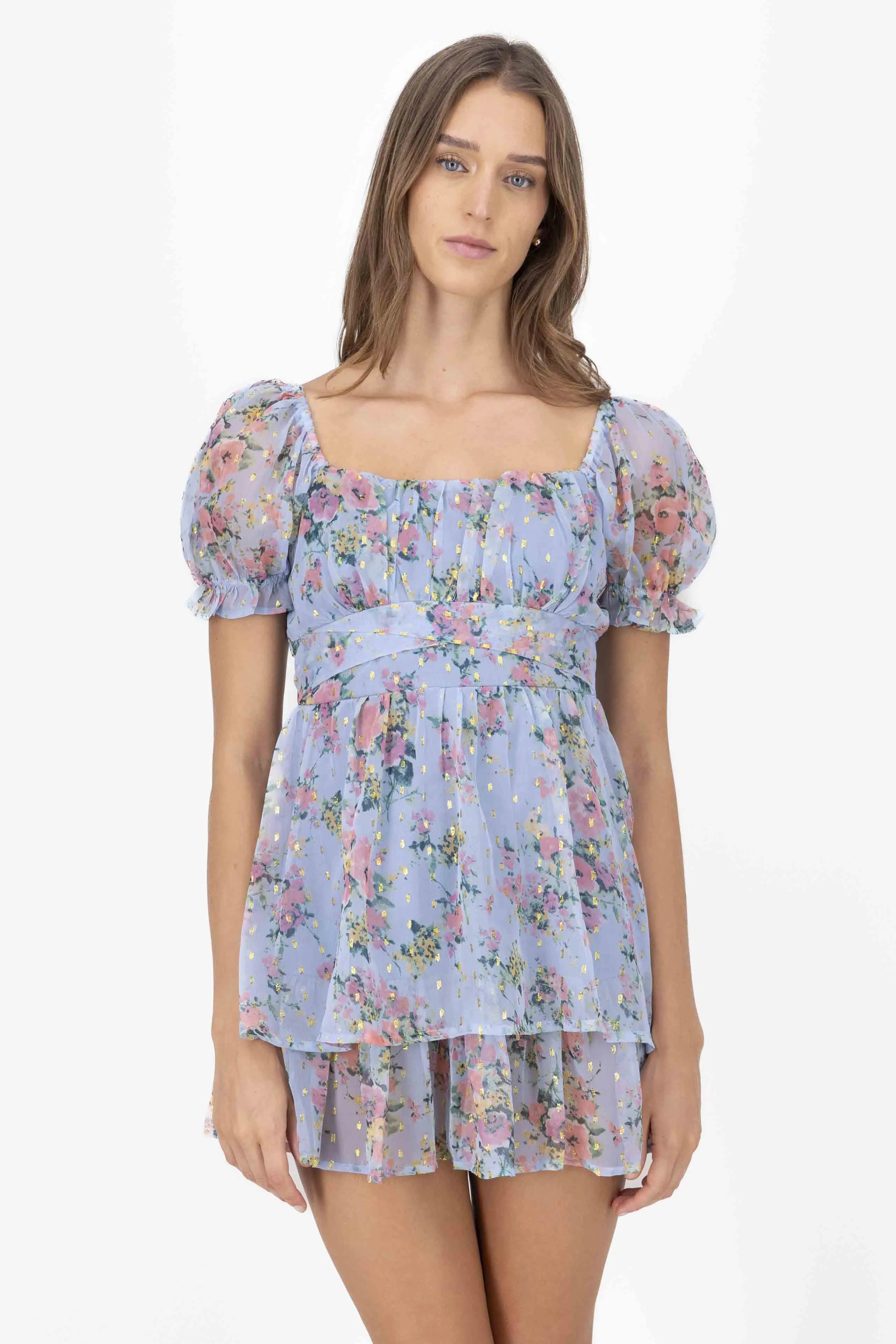 Vestido con estampado de flores y lurex de olanes sold by Shasa product image thumbnail 2