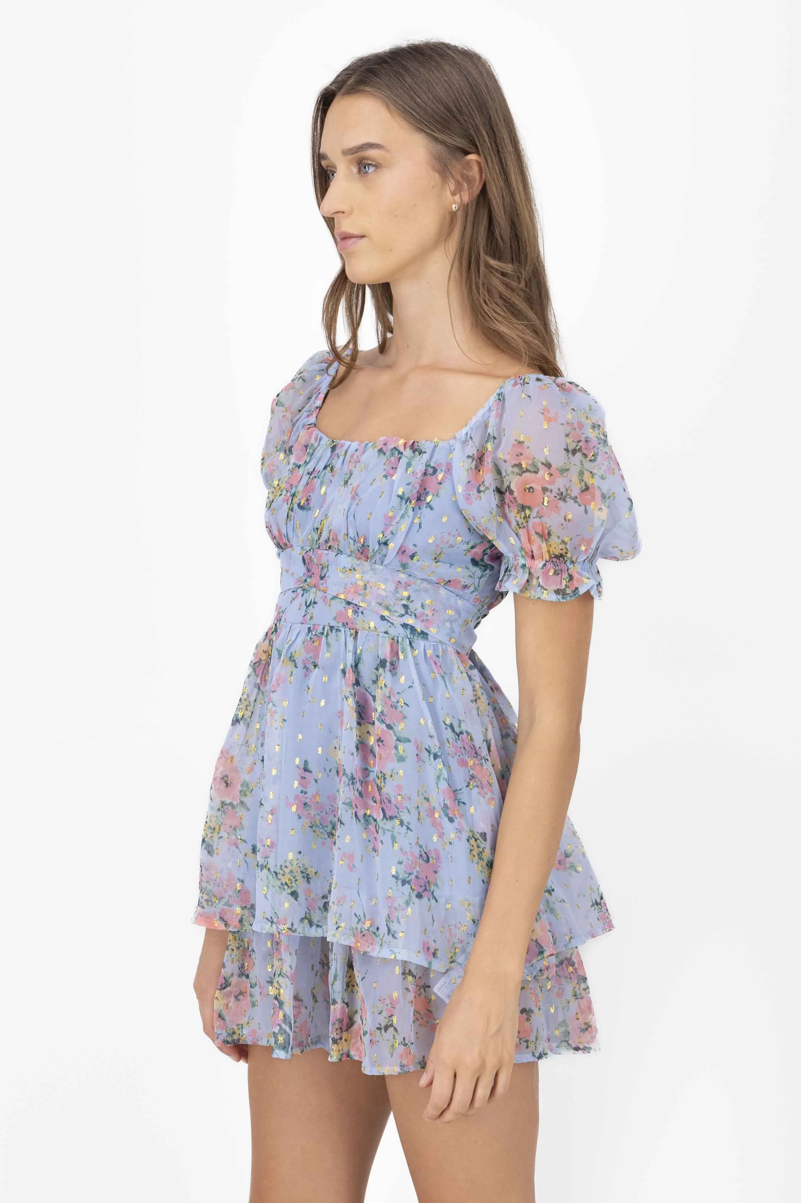 Vestido con estampado de flores y lurex de olanes sold by Shasa product image thumbnail 3