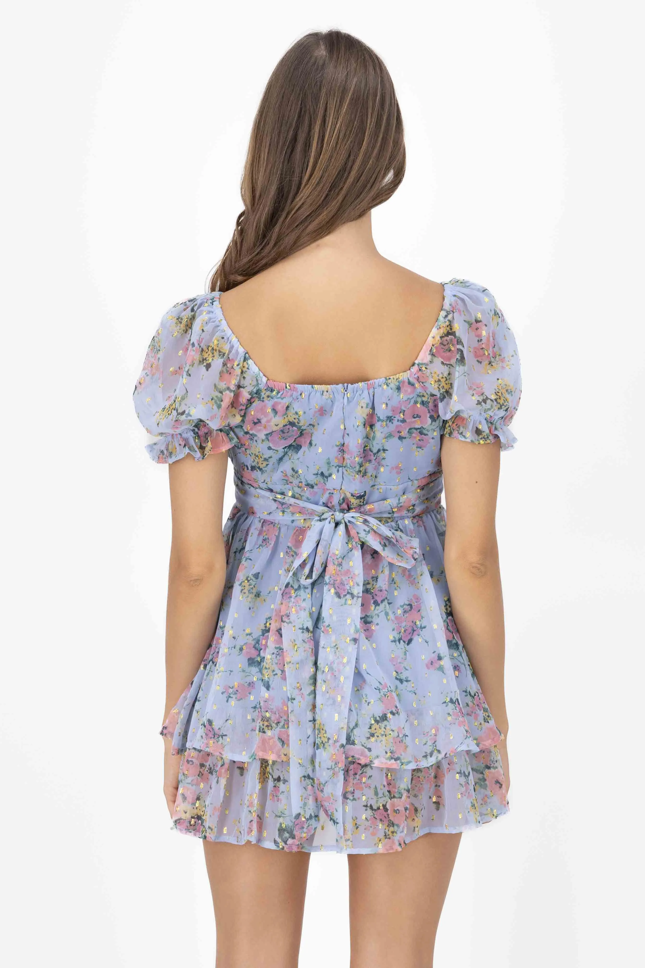 Vestido con estampado de flores y lurex de olanes sold by Shasa product image thumbnail 4