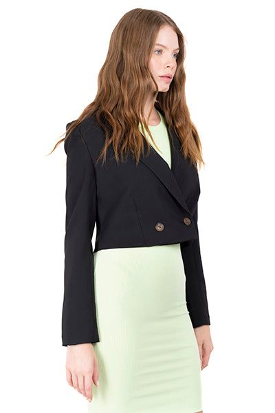 Blazer crop cierre cruzado botones sold by Shasa product image thumbnail 3