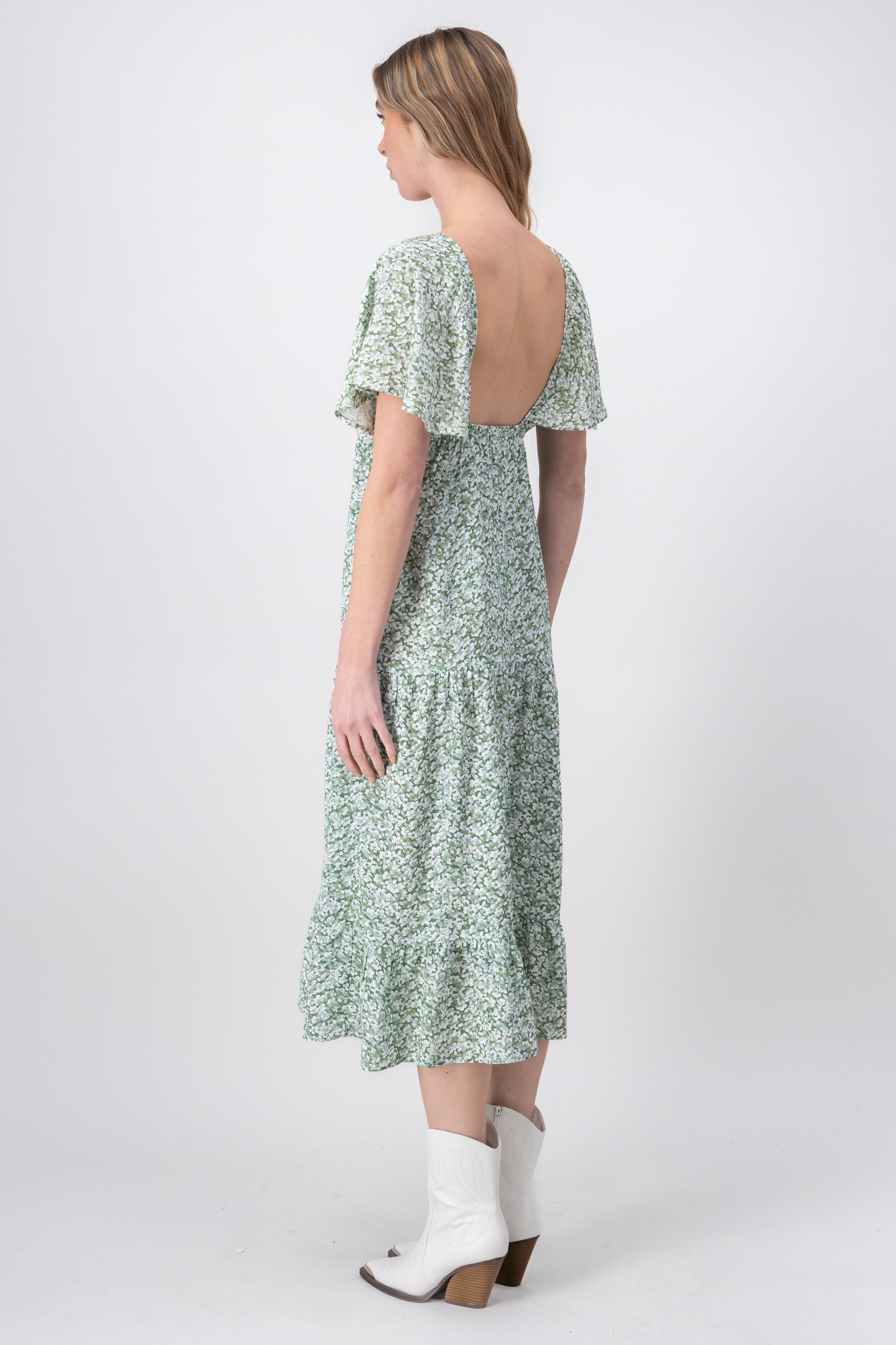 Vestido midi manga corta estampado sold by Shasa product image thumbnail 4