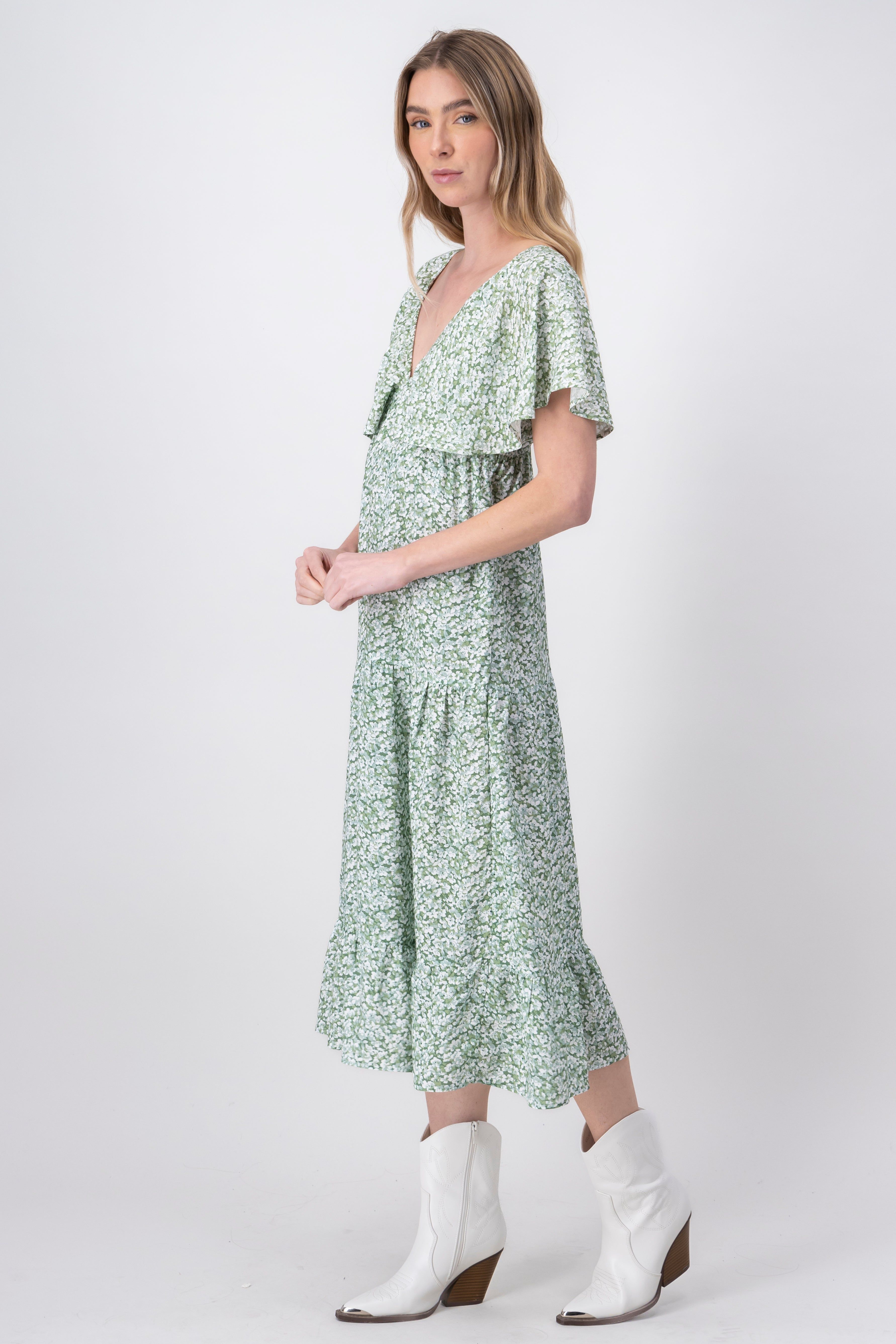 Vestido midi manga corta estampado sold by Shasa product image thumbnail 3