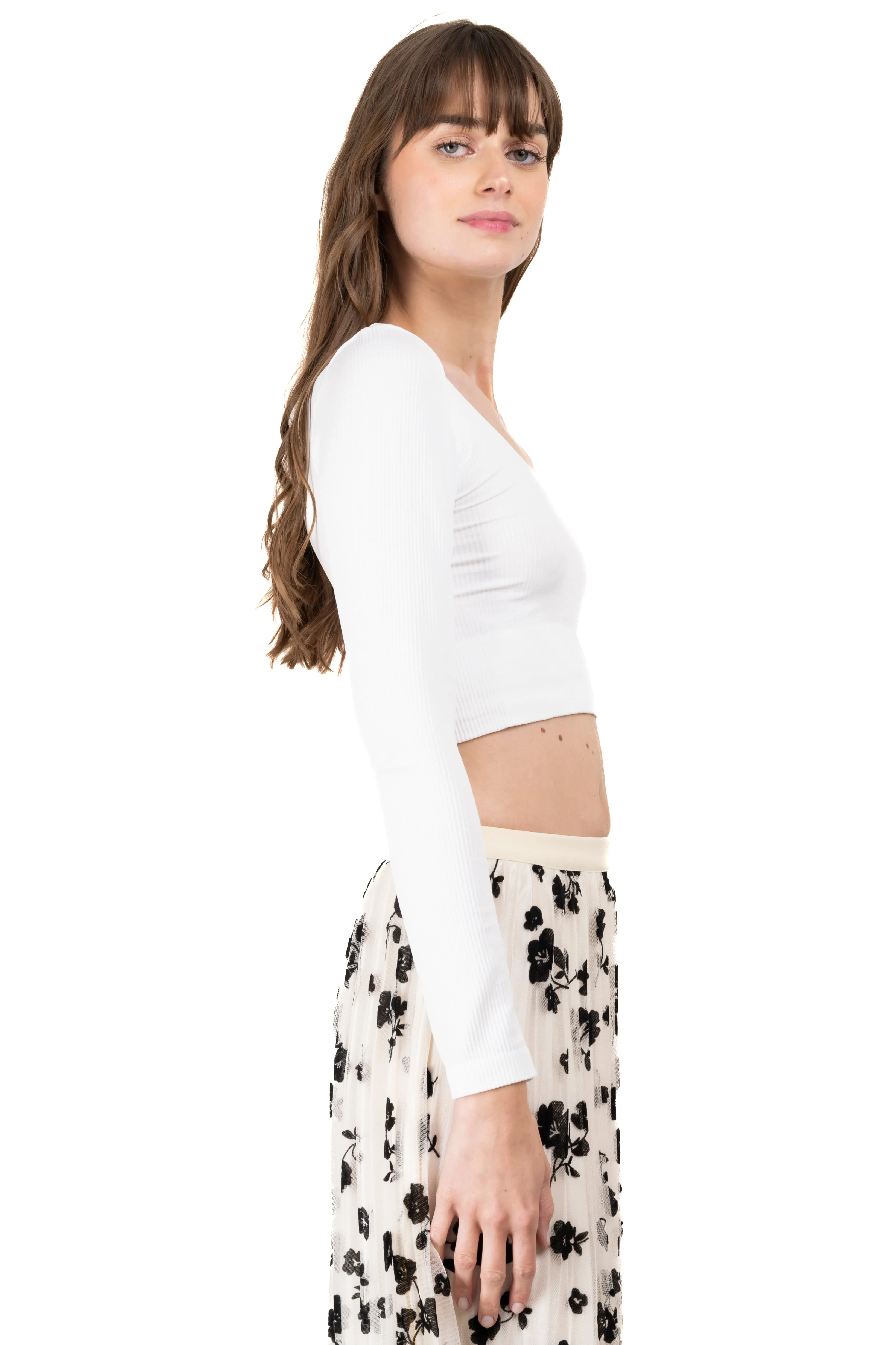 Top crop manga larga seamless sold by Shasa product image thumbnail 3