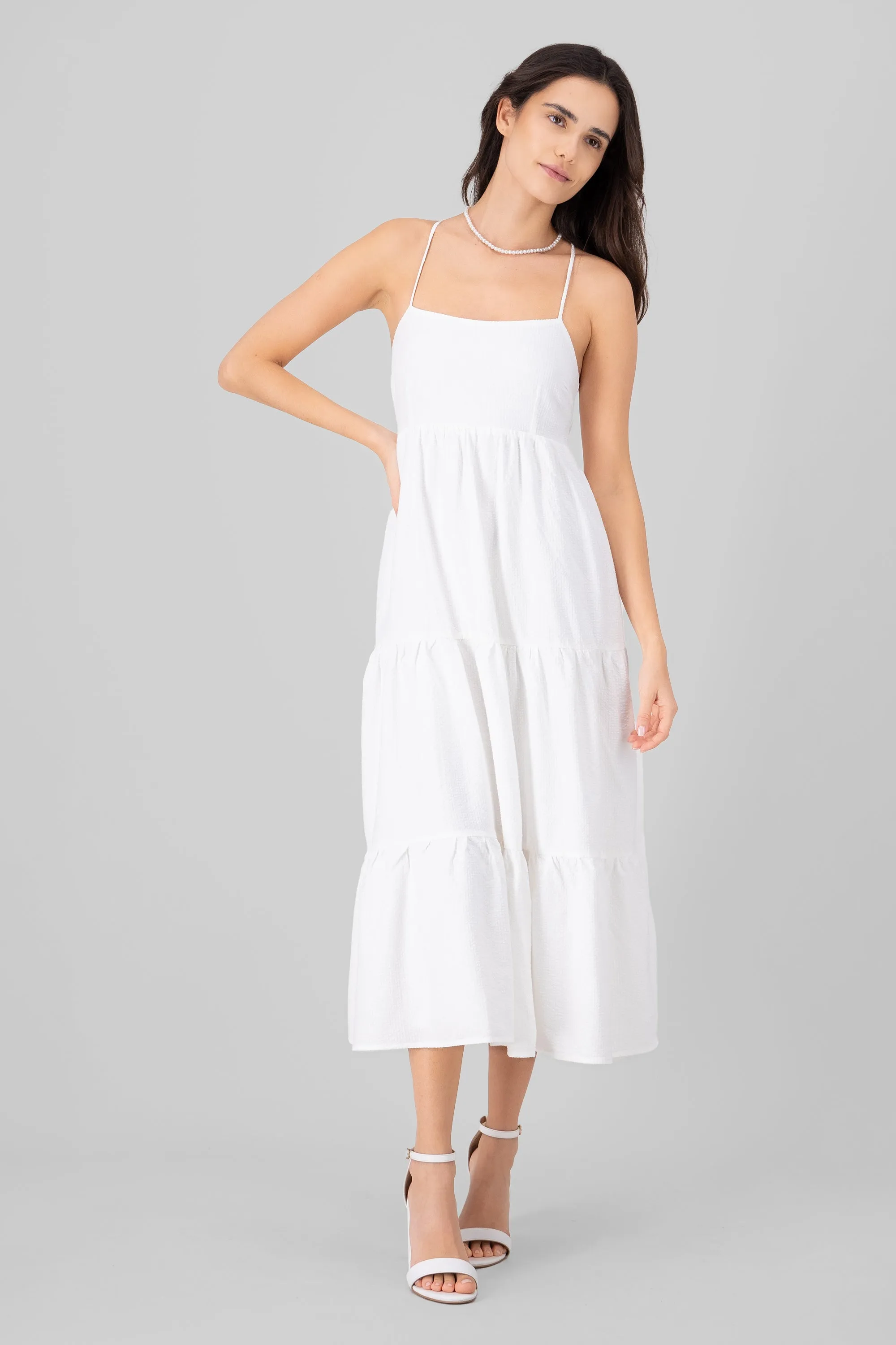 Maxi vestido textura sold by Shasa