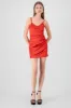 Vestido mini cruzado satin sold by Shasa