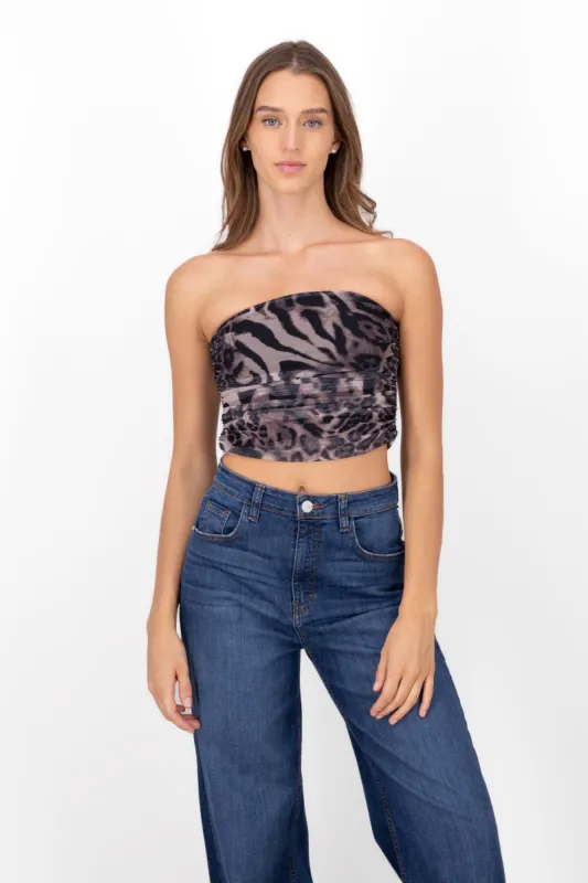 Top mesh animal print sold by Shasa