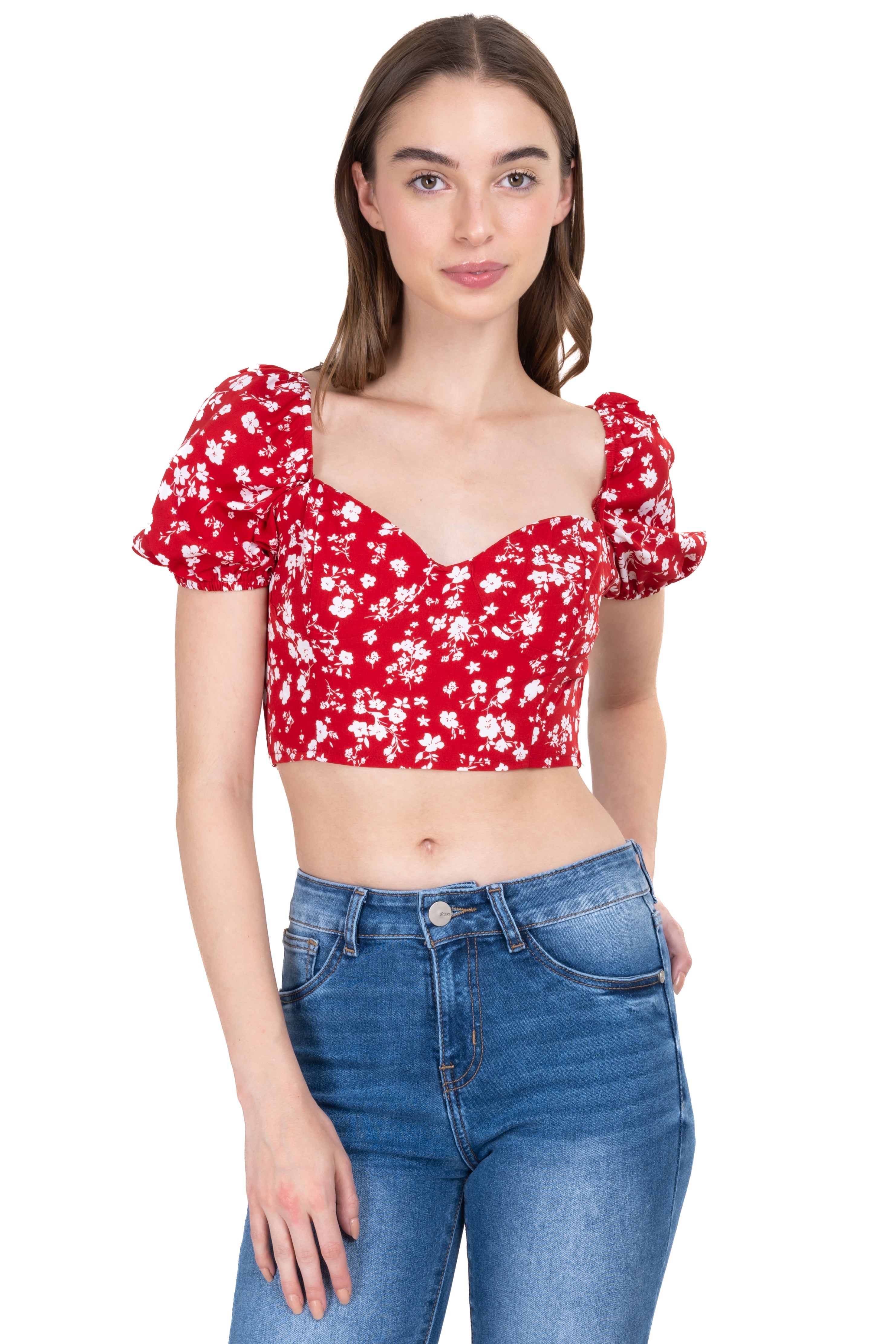 Blusa flores manga abullonada sold by Shasa product image thumbnail 2