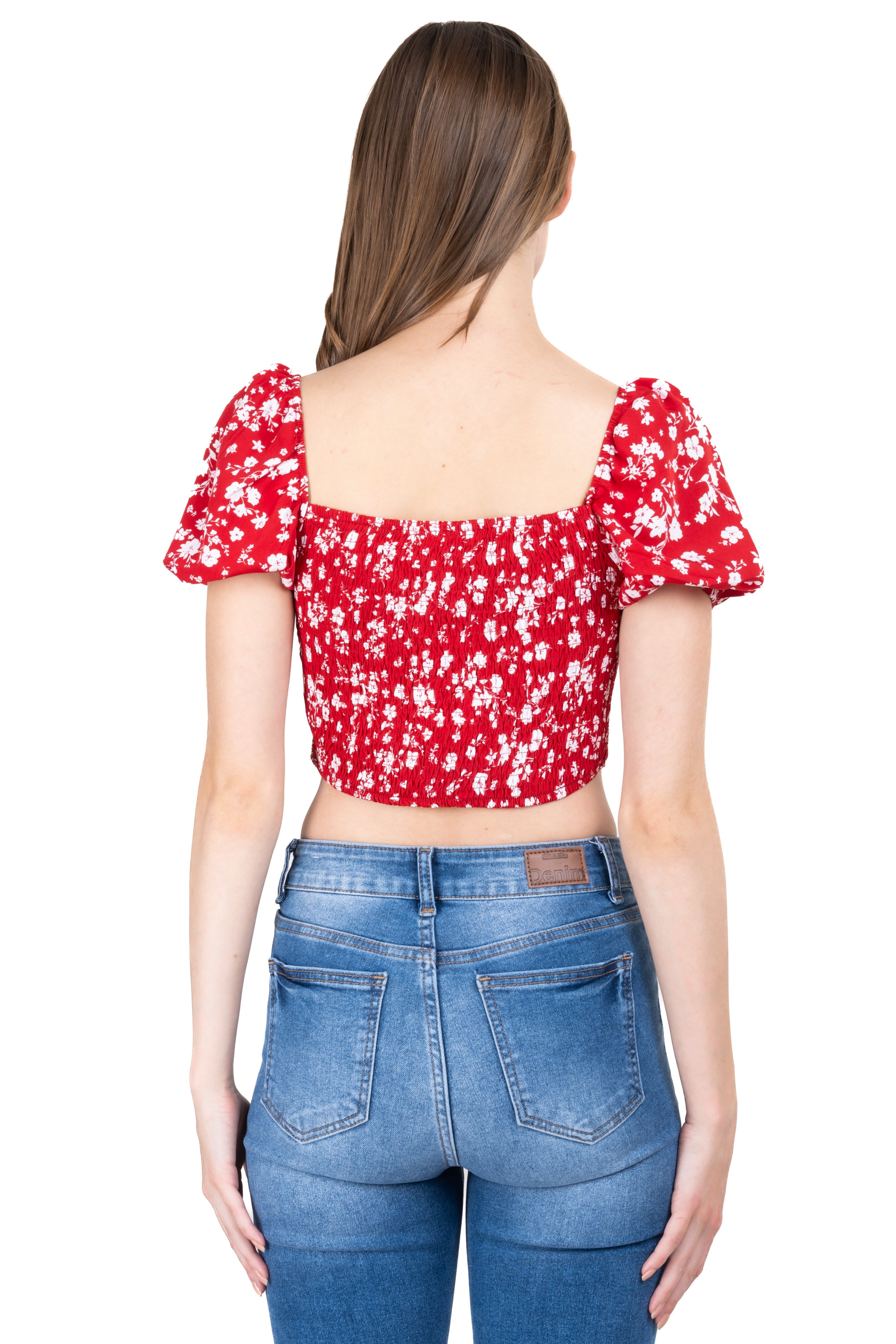 Blusa flores manga abullonada sold by Shasa product image thumbnail 4