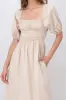 Vestido Maxi Manga Abullonada sold by Shasa