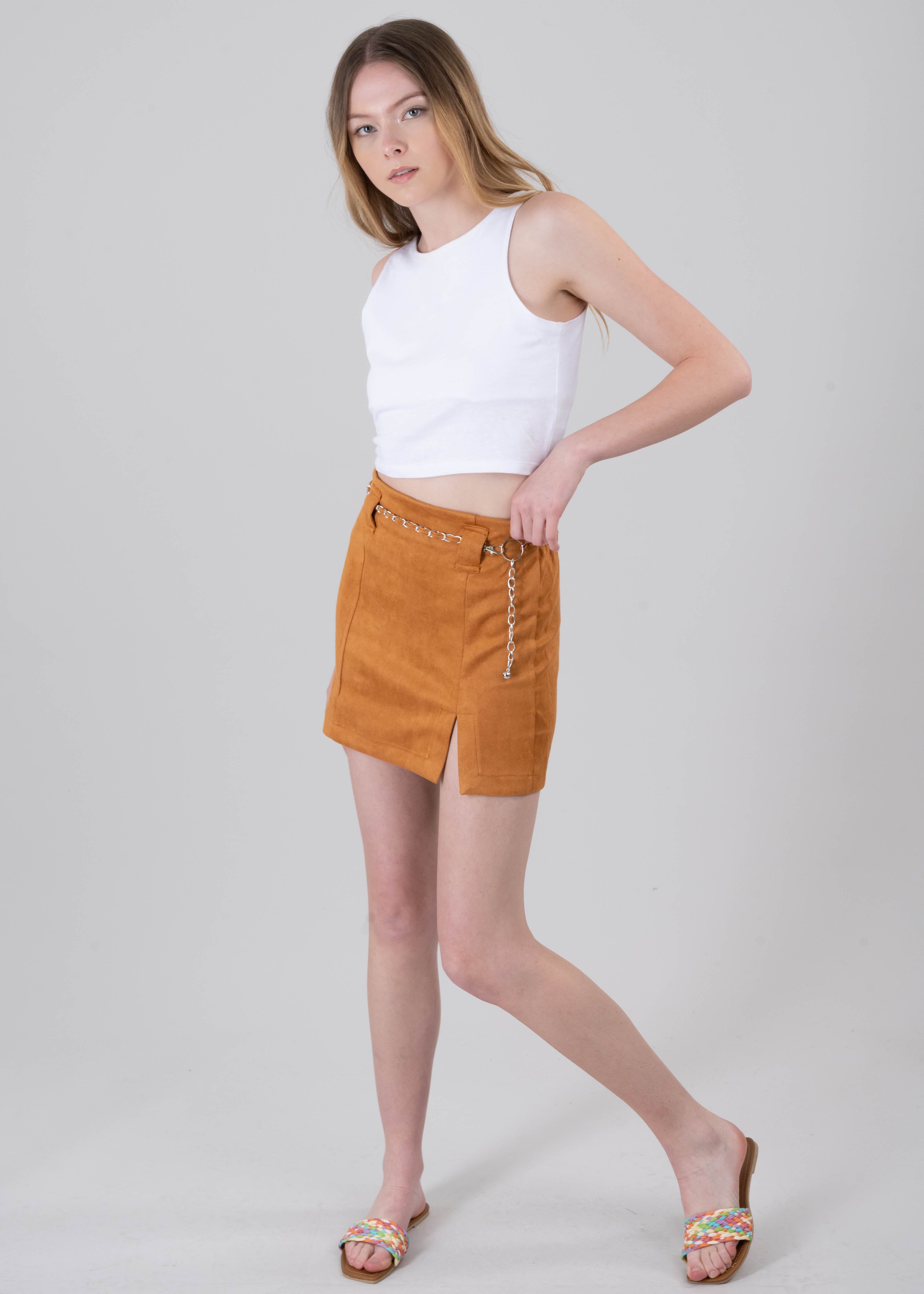 Falda mini abertura pierna cinturón sold by Shasa product image thumbnail 5