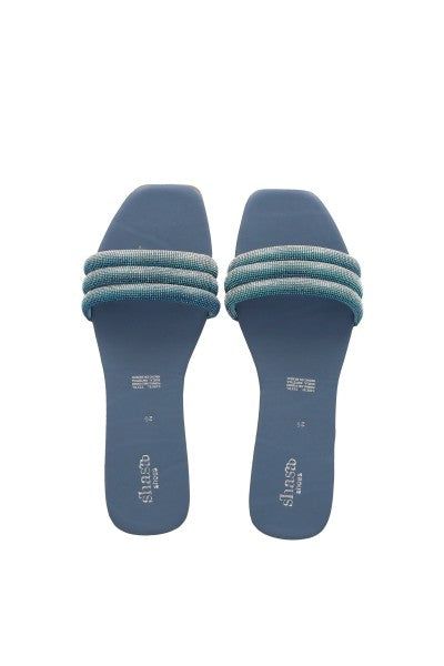 Sandalia pala tres tiras brillos sold by Shasa