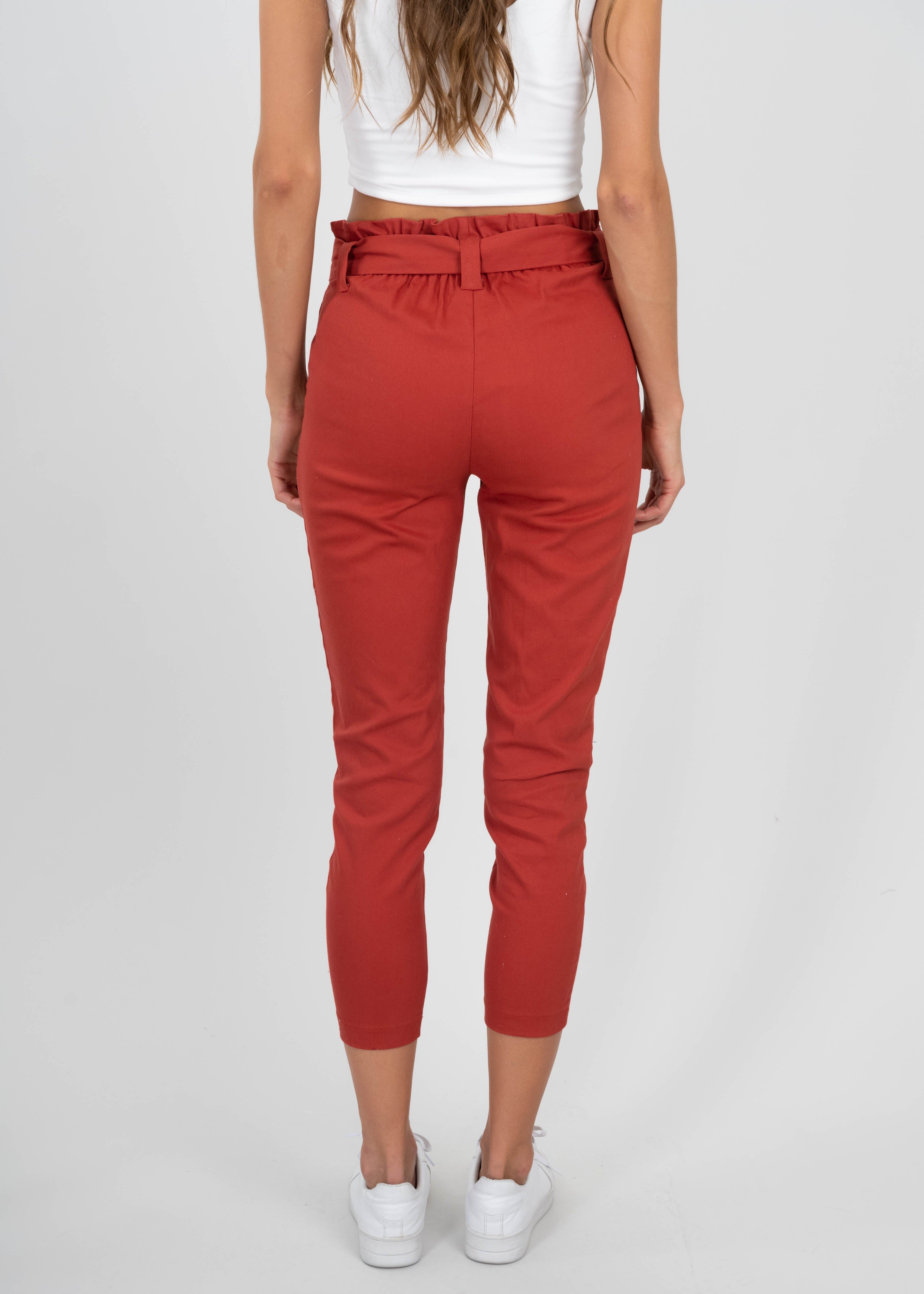 Pantalón paper bag cintura alta cinturón sold by Shasa product image thumbnail 4