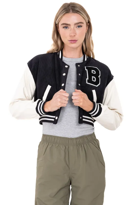 Chamarra bomber pana parche sold by Shasa