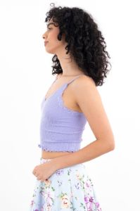 Top rib liso tirantes encaje sold by Shasa