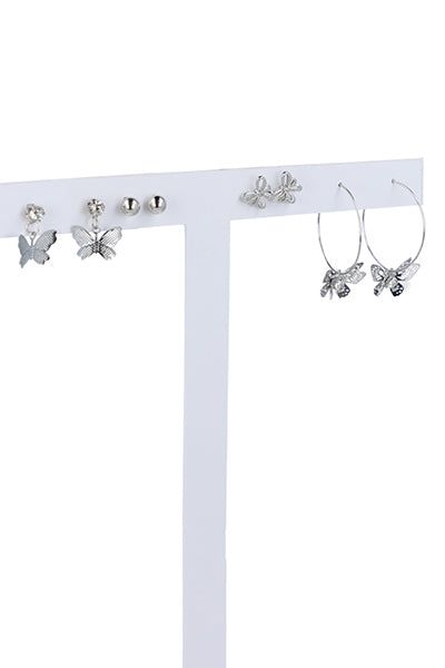 Set 4 pares aretes mariposas sold by Shasa product image thumbnail 2