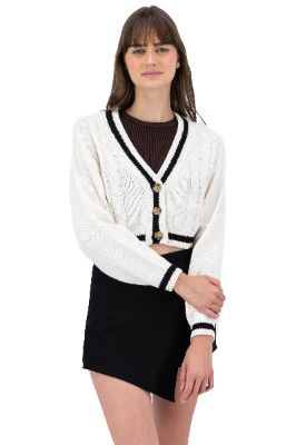 Suéter tejido crop bicolor sold by Shasa