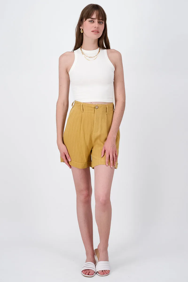 Short detalle rayas lino sold by Shasa