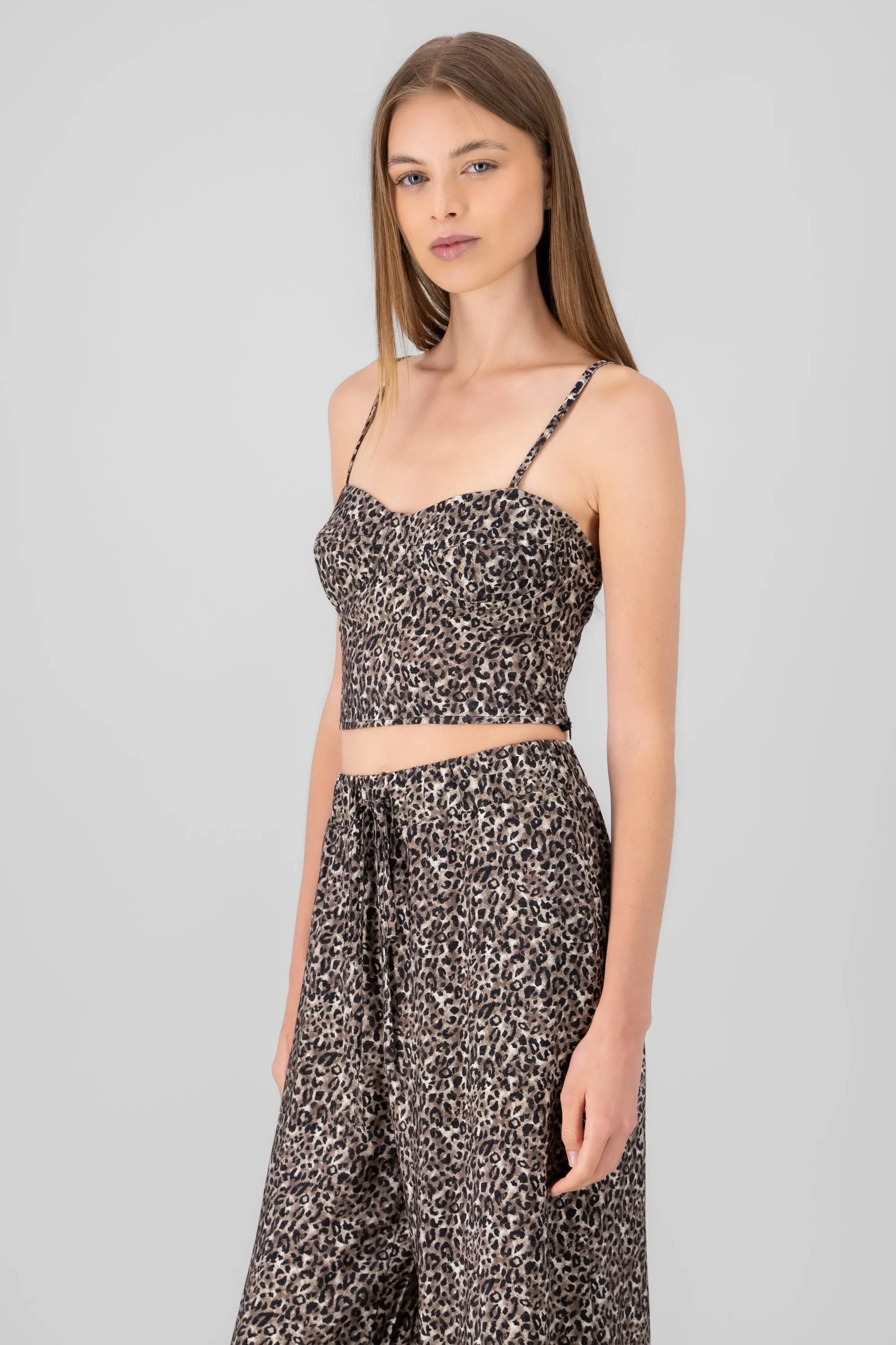 Top crop animal print tirantes sold by Shasa product image thumbnail 2