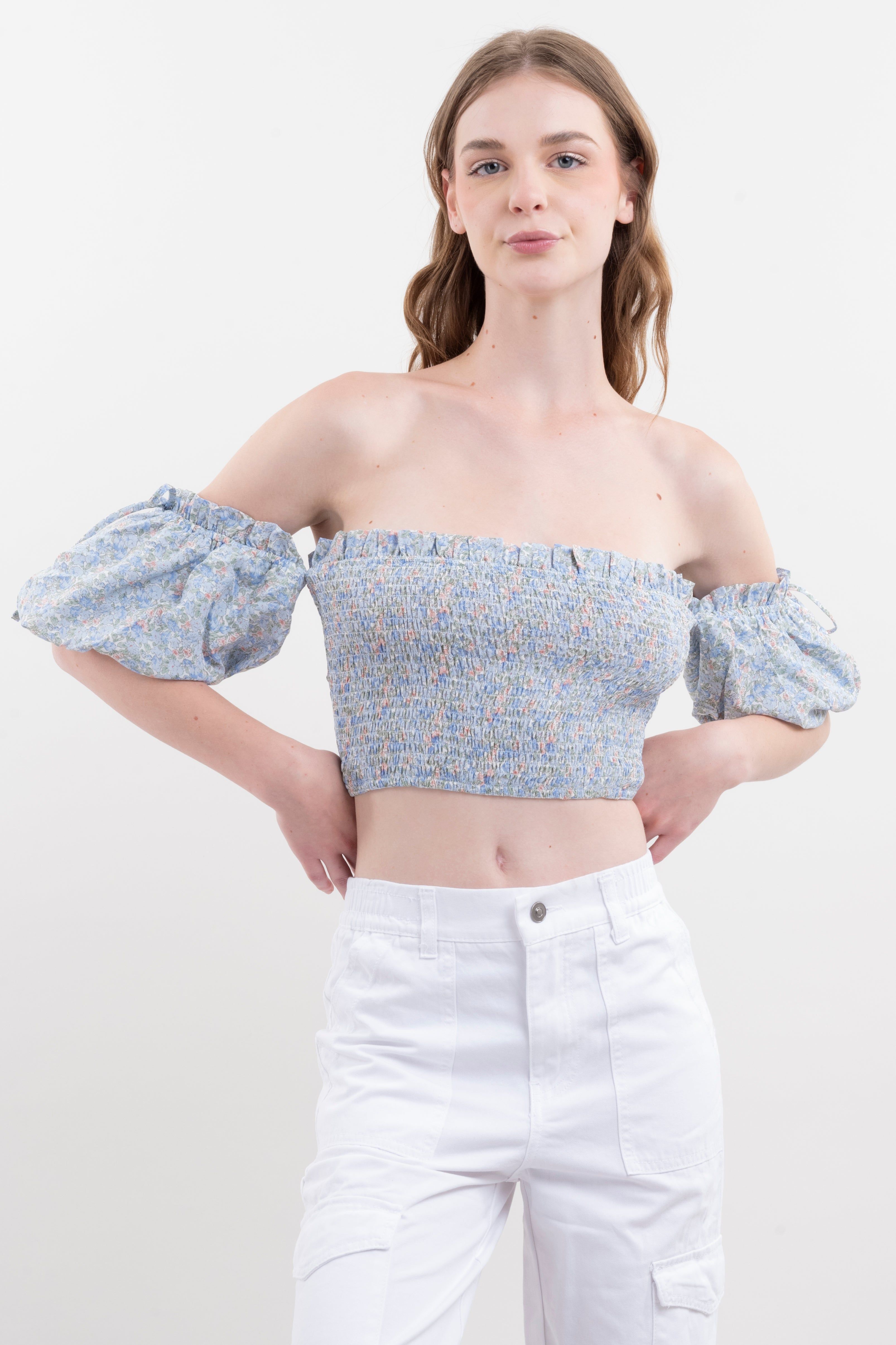 Top plisado hombros descubiertos sold by Shasa product image thumbnail 5