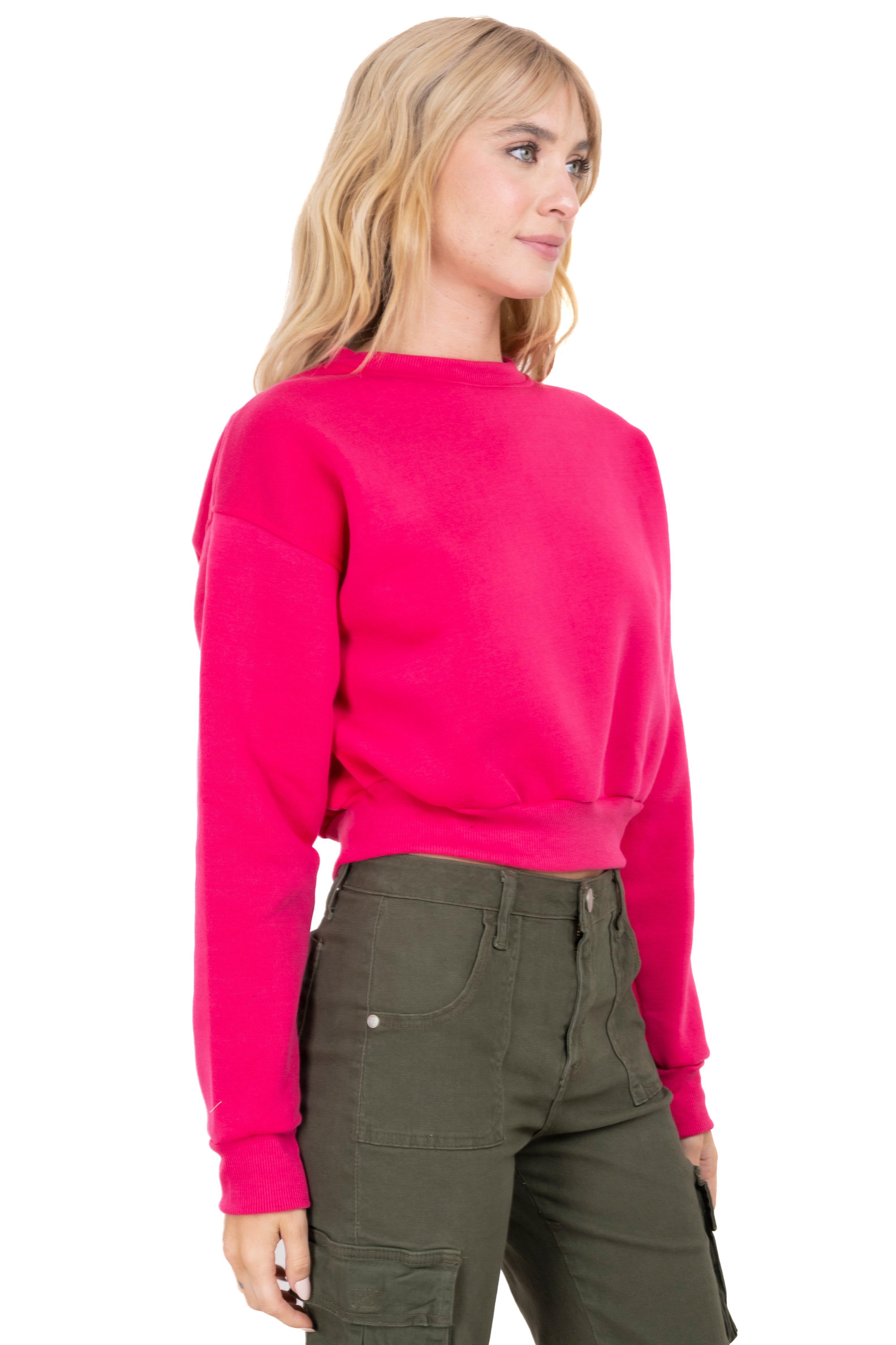 Sudadera crop cuello redondo sold by Shasa product image thumbnail 3