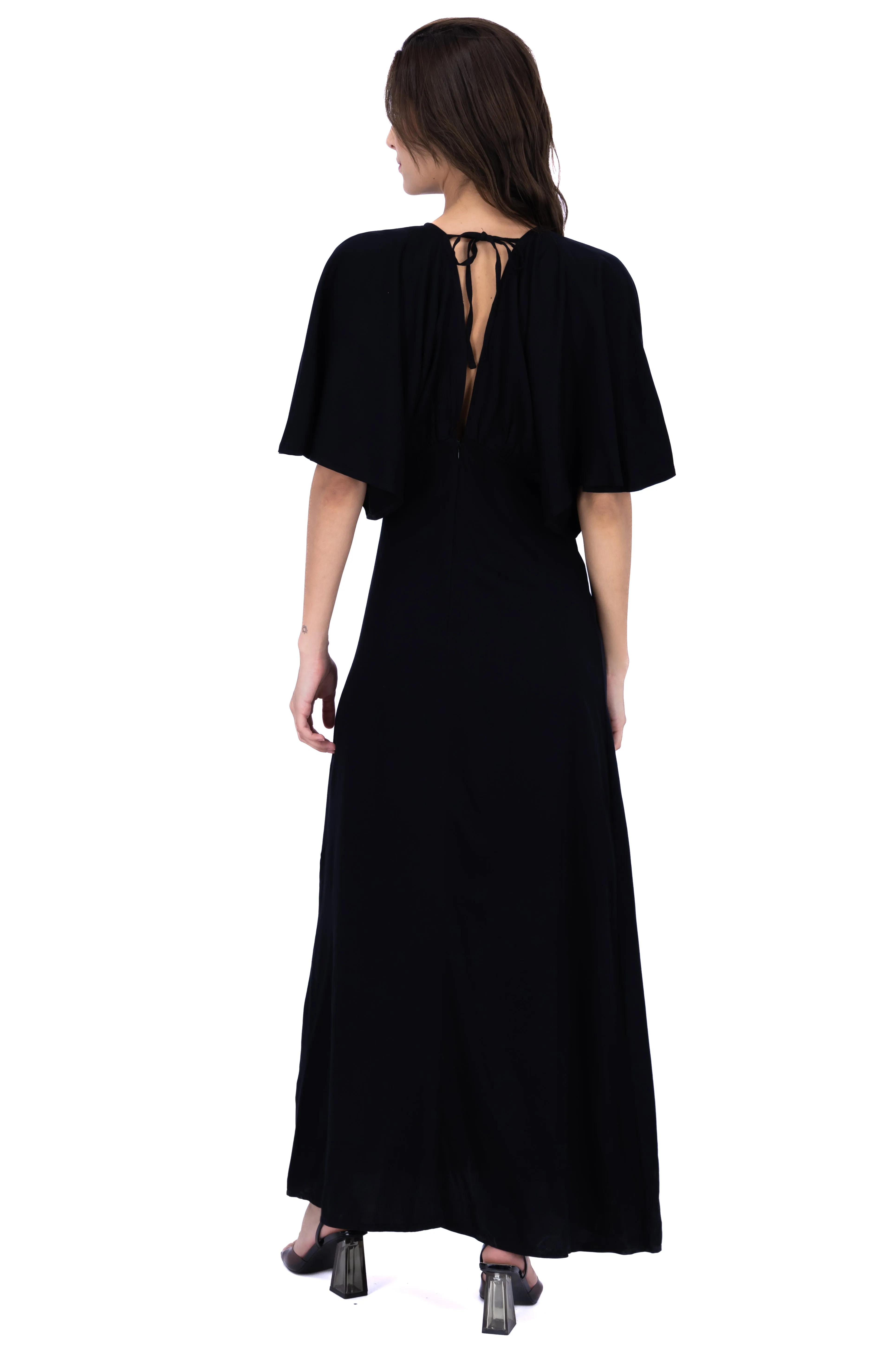 Vestido maxi liso escote v sold by Shasa product image thumbnail 4