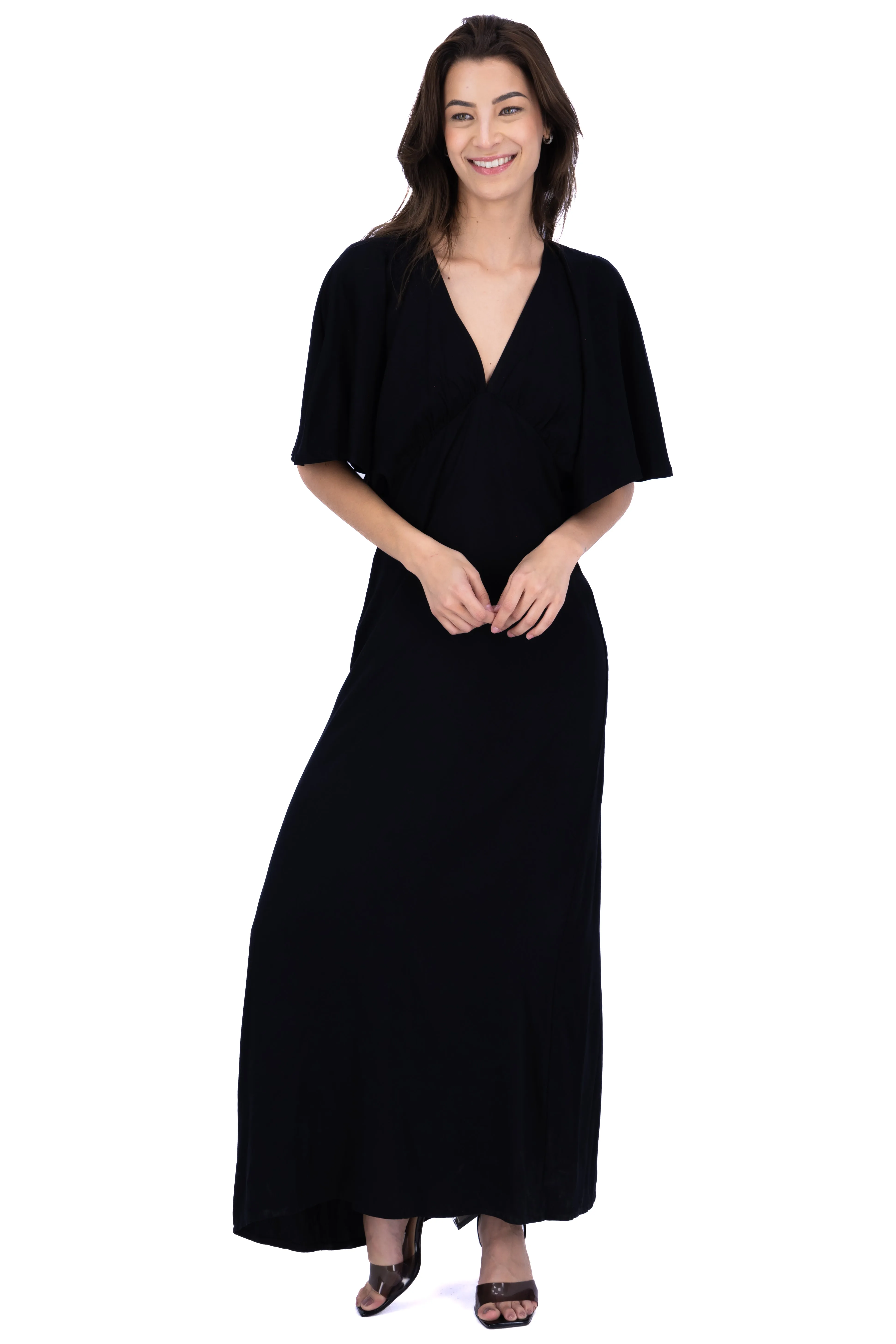 Vestido maxi liso escote v sold by Shasa product image thumbnail 2