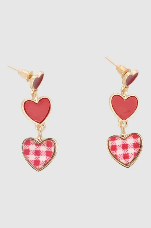 Aretes Largos Corazones sold by Shasa