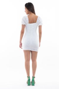 Vestido mini eyelets flores sold by Shasa