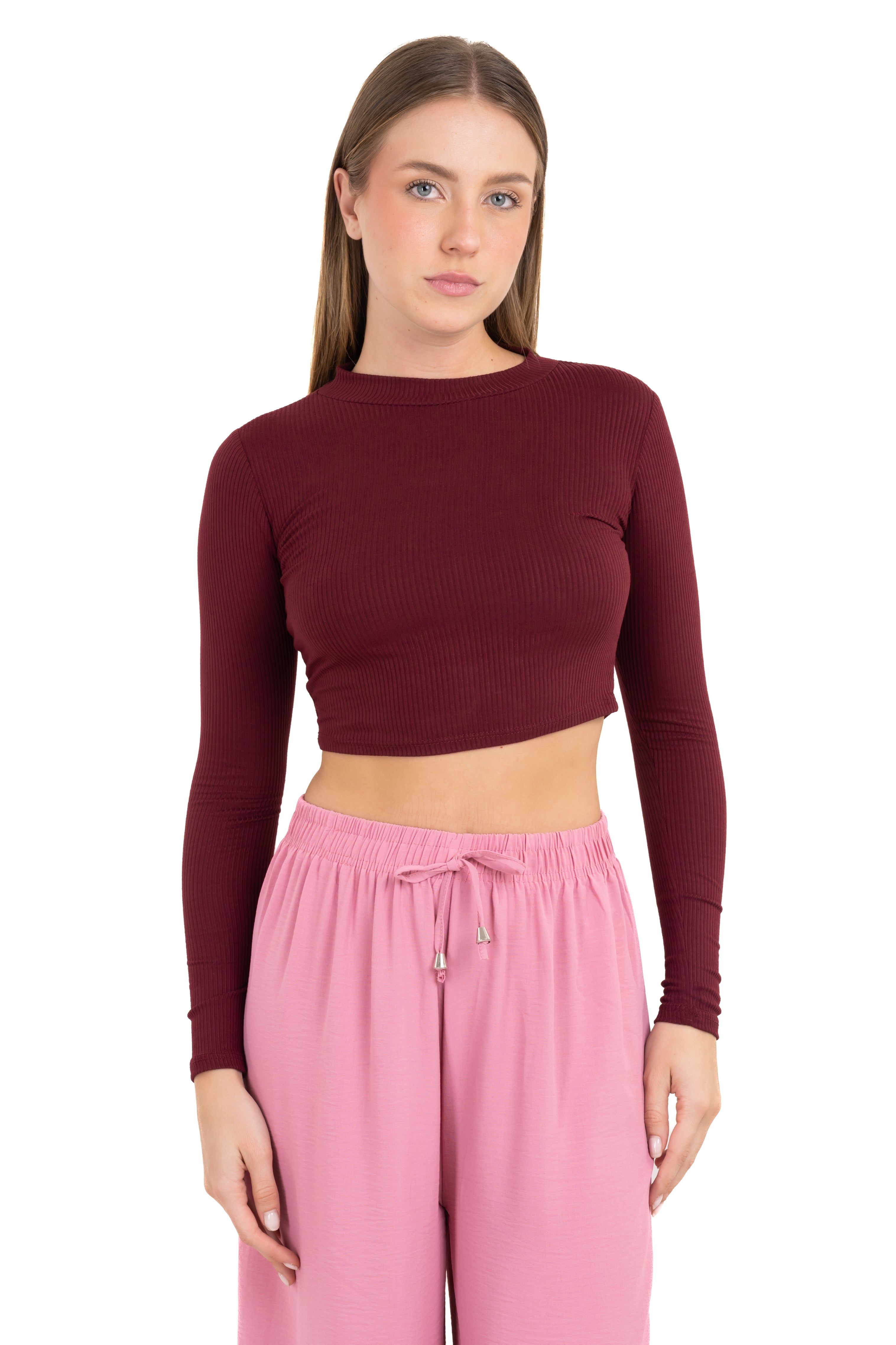 Top acanalado manga larga sold by Shasa